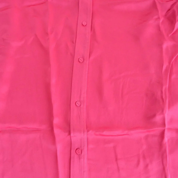 SER.O.YA Mel  Top Hot Pink Button Up Front Open Back Blouse S NWT - Picture 6 of 13